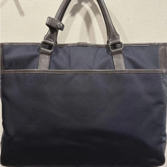 Burberry Black Label leather and nylon-Dark Gray/Navy Blue checkered Bag-unisex - Picture 4 of 7